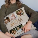 Personalized Multicolor Photo Collage Throw Pillow Cover with Text Birthday Mother's Day Gift for Her