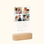 Personalised 4 Photos Collage LED Night Light with Wood Base Wedding Anniversary Gift for Couple