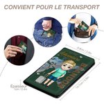 Couverture de Passeport Personnalisée avec Nom et Personnage de Dessin Cadeau pour Amateur de Voyage