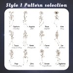 Segnalibro personalizzato in pelle vegana con nome, costellazione, stella, fiore di nascita, compleanno, regalo bibliotecario per un amico amante dei 