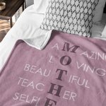Personalized Mother Acronym Fleece Name Blanket Mother's Day Birthday Gift for Mom Grandma