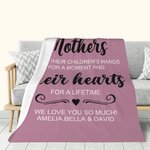 Henkilökohtainen Äidit pitävät lastensa kädet Fleece peitto Äitienpäivä Syntymäpäivä lahja äidille isoäitiille