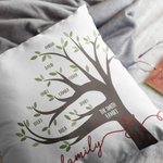 Gepersonaliseerde stamboom kussenhoes met 1-22 namen Moederdag Verjaardagscadeau voor mama oma