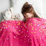 Personalized Multicolor Sparkling Glitter Gradient Design Soft Fleece Blanket with Name Birthday Anniversary Gift for Family