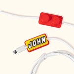 Personligt 3D-tryck i tegelstensstil Namnskylt USB-kabel 1,5 meter för iPhone Micro USB typ C mobiltelefontillbehör Födelsedagspresent för vän familj