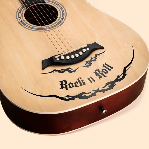 Personalizzato 2pcs Thorn Wings Guitar Bass Vinyl Decals con testo Gothic Music Instrument Decor Gift per gli amanti del Rock Punk