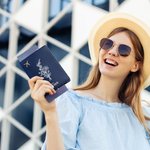 Personalized Birth Flower Passport Cover with Name and Floral Language Birthday Bridesmaid Gift for Woman Travel Lover