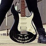 Personalizado 2pcs Thorn Wings Guitar Bass Vinyl Decals with Text Gothic Music Instrument Decoration Gift for Rock Punk Lovers