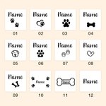 Personalizzato Cane carino con stampa a zampa Modello impermeabile per cani Disco volante per cani all'aperto con nome Regalo di compleanno per l'aman