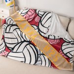 Gepersonaliseerde Volleybal Zachte Deken met Tekst Verjaardag Sport Spel Cadeau voor Volleyballiefhebber