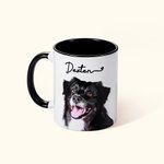 Tazza in ceramica da 1 a 3 foto personalizzate con ritratto di animale domestico e nome Regalo di compleanno per gli amanti degli animali domestici