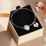 Personalisierte gravierte Hunderasse und Haustier Pfote verstellbare Armband mit Namen Geburtstag Gedenkgeschenk für Hundehalter Liebhaber