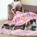 Coperta personalizzata multicolore con collage di 6 foto e testo Regalo di compleanno e festa della mamma per lei