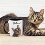 Tazza in ceramica da 1 a 3 foto personalizzate con ritratto di animale domestico e nome Regalo di compleanno per gli amanti degli animali domestici