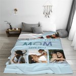 Coperta personalizzata multicolore con collage di 6 foto e testo Regalo di compleanno e festa della mamma per lei