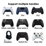 Henkilökohtainen LED-ohjain ja kuulokkeiden akryylipöytäjalusta, jossa on 12 valomoodia Switch Gaming Room Accessory -lahja pelin ystäville