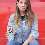 Personalized This Human Belongs To 30oz Tumbler with Pet Names Birthday Gift for Dog Cat Pet Lover