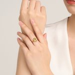 Personlig ring med födelseblomma och födelsesten Mors dag Födelsedagspresent till henne