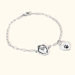 Personalisierte gravierte Hunderasse und Haustier Pfote verstellbare Armband mit Namen Geburtstag Gedenkgeschenk für Hundehalter Liebhaber