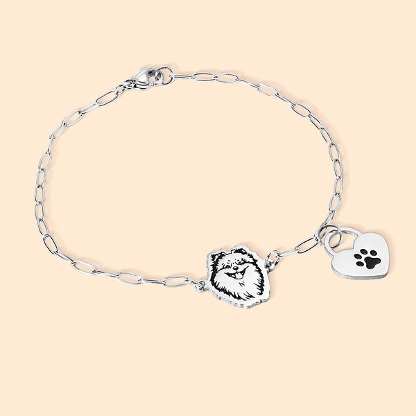 Personalizada grabada de la raza del perro y la pata del animal doméstico pulsera ajustable con el nombre de cumpleaños Memorial regalo para los amant