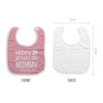 Babero personalizado con el nombre Feliz Primer Día de la Madre Regalo para el recién nacido en el Día de la Madre respetuoso con la piel