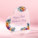 Plaque Acrylique Personnalisée avec Texte Décoration Maison Cadeau d'Anniversaire Fête des Mères pour Maman Grand-mère