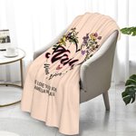 Personalisierte weiche Herz-Blumen-Design-Muster-Decke mit Text Geburtstag Muttertag Geschenk für Familie Freund