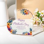Plaque Acrylique Personnalisée avec Texte Décoration Maison Cadeau d'Anniversaire Fête des Mères pour Maman Grand-mère