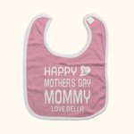 Babero personalizado con el nombre Feliz Primer Día de la Madre Regalo para el recién nacido en el Día de la Madre respetuoso con la piel