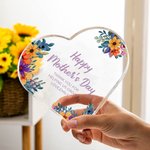 Plaque Acrylique Personnalisée avec Texte Décoration Maison Cadeau d'Anniversaire Fête des Mères pour Maman Grand-mère