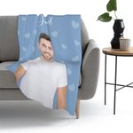 Suave manta personalizada con motivo de corazón y texto Día de la Madre Cumpleaños Regalo para mamá Familia