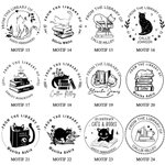 Tampon de Gaufrage Personnalisé avec Nom Thème Créatif Timbre à Sec pour Livre Lettre Cadeau Anniversaire pour Lecteurs Amoureux des Chats