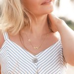 Personalizada hebreo nombre collar con estrella de David encanto judío Bat Mitzvah Hanukkah regalo para las mujeres