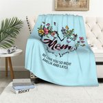 Personalisierte weiche Herz-Blumen-Design-Muster-Decke mit Text Geburtstag Muttertag Geschenk für Familie Freund