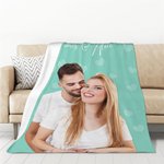 Suave manta personalizada con motivo de corazón y texto Día de la Madre Cumpleaños Regalo para mamá Familia