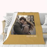 Personalisierte Kuscheldecke mit 1-3 Fotos und Text Geschenk für Familie Liebespaar zum Vatertag Muttertag Valentinstag