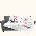 Lettera d'amore personalizzata I Choose You Coperta morbida Decorazione per la casa Anniversario Regalo di San Valentino per la persona amata