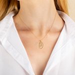 Personalizada grabada Nacimiento Línea Flor Collar de Plata de Ley Ducha de Novia Cumpleaños Día de la Madre de regalo para las mujeres