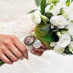 Personalized Graduation Cap Wedding Bouquet Photo Charm with Engraved Charm Graduation Wedding for Graduate Bride