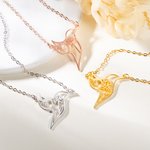 Gepersonaliseerde kolibrie ketting met geboorte bloem verjaardag Moederdag Valentijnsdag cadeau voor vrouwen