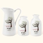 Vase à fleurs en céramique personnalisé avec 1-22 noms Thème jardin Décoration maison Fête des mères Cadeau d'anniversaire pour maman grand-mère