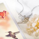 Gepersonaliseerde kolibrie ketting met geboorte bloem verjaardag Moederdag Valentijnsdag cadeau voor vrouwen