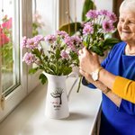 Vase à fleurs en céramique personnalisé avec 1-22 noms Thème jardin Décoration maison Fête des mères Cadeau d'anniversaire pour maman grand-mère