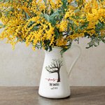 Vase à fleurs en céramique personnalisé avec 1-22 noms Thème jardin Décoration maison Fête des mères Cadeau d'anniversaire pour maman grand-mère