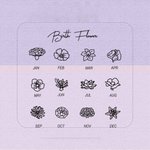 Personalizada grabada Nacimiento Línea Flor Collar de Plata de Ley Ducha de Novia Cumpleaños Día de la Madre de regalo para las mujeres