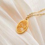 Personalizada grabada Nacimiento Línea Flor Collar de Plata de Ley Ducha de Novia Cumpleaños Día de la Madre de regalo para las mujeres