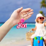 Personalized Doll Inspired 3D Acrylic Tote Bag Tag with Name or Letter Birthday Beach Party Gift for Her