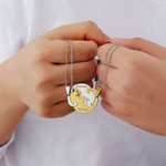 Collar bicolor personalizado para abrazar gatos con nombres grabados Regalo de San Valentín Cumpleaños para pareja de novios