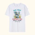 T-shirt Coton Personnalisé avec Texte Notre Première Fête des Mères Cadeau Anniversaire Première Fête des Mères pour la Nouvelle Maman