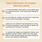 Personalized 100% Cotton Sewing Labels Tags with Name and Text for Clothing Handmade Item Set of 50 Gift for Knitting DIY Craft Lovers